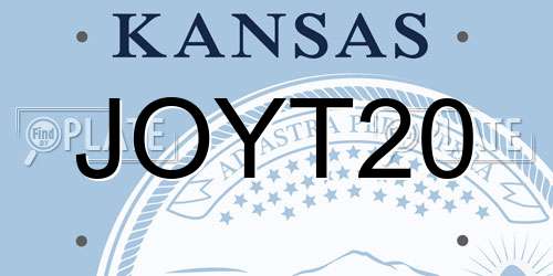 JOYT20 Kansas License Plate