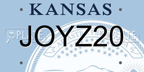 JOYZ20 Kansas License Plate
