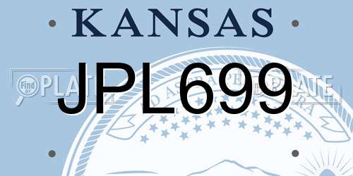 JPL699 Kansas License Plate