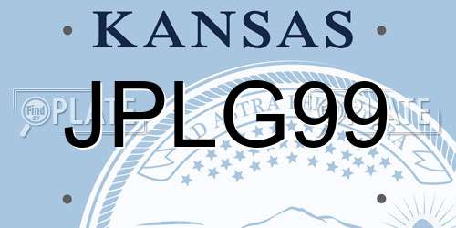 JPLG99 Kansas License Plate