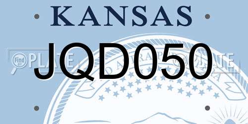 JQD050 Kansas License Plate