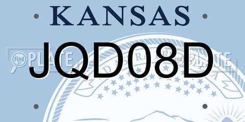 JQD08D Kansas License Plate
