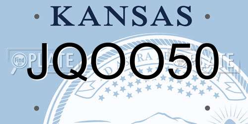 JQOO50 Kansas License Plate