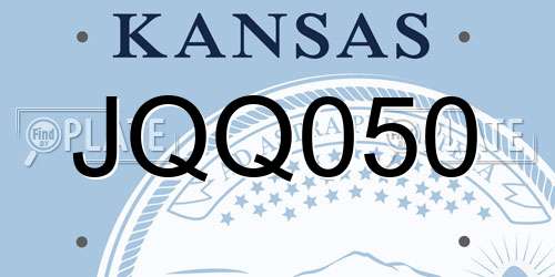 JQQ050 Kansas License Plate
