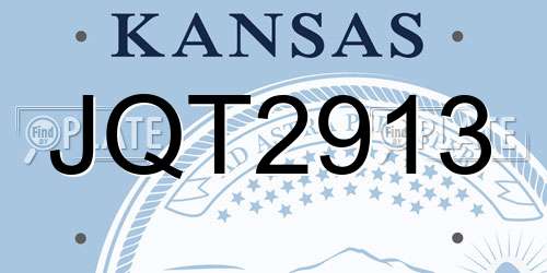 JQT2913 Kansas License Plate