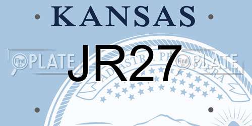 JR27 Kansas License Plate