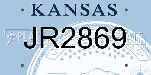JR2869 Kansas License Plate