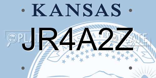 JR4A2Z Kansas License Plate