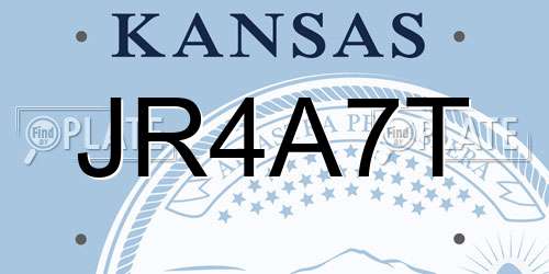JR4A7T Kansas License Plate