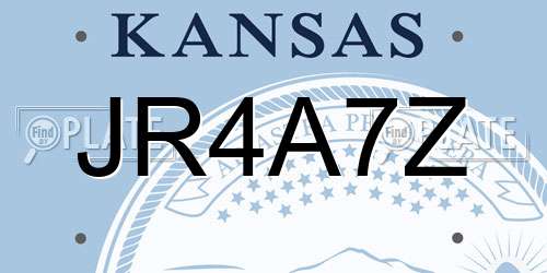 JR4A7Z Kansas License Plate