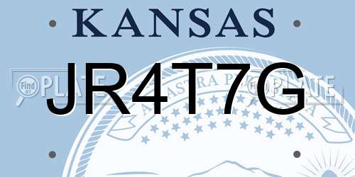 JR4T7G Kansas License Plate