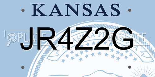 JR4Z2G Kansas License Plate