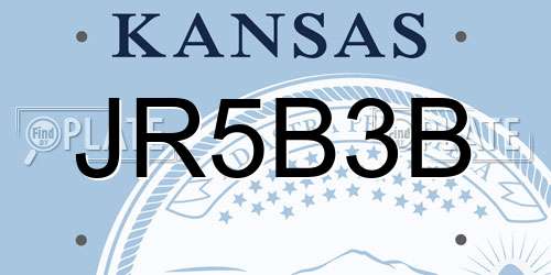 JR5B3B Kansas License Plate