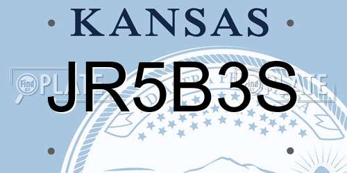 JR5B3S Kansas License Plate
