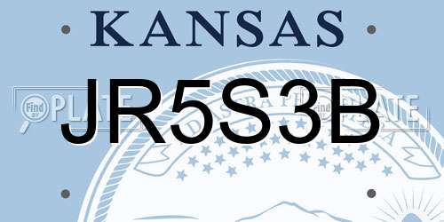 JR5S3B Kansas License Plate