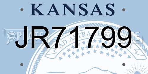 JR71799 Kansas License Plate