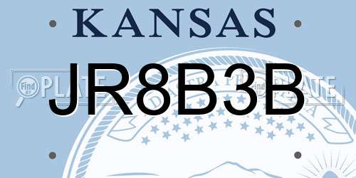 JR8B3B Kansas License Plate