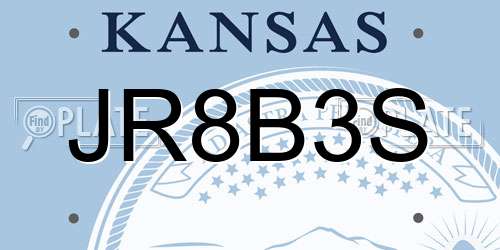 JR8B3S Kansas License Plate