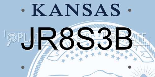 JR8S3B Kansas License Plate