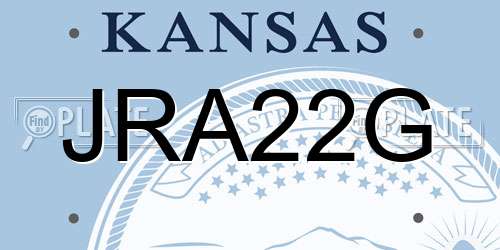 JRA22G Kansas License Plate