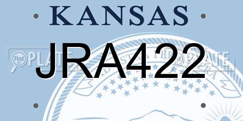 JRA422 Kansas License Plate
