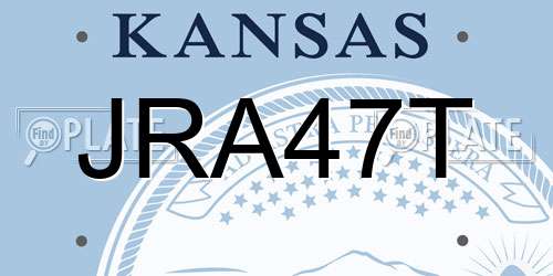 JRA47T Kansas License Plate