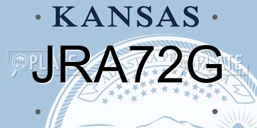 JRA72G Kansas License Plate