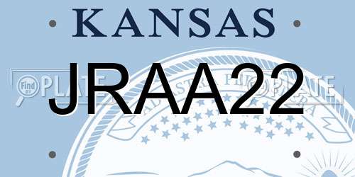 JRAA22 Kansas License Plate