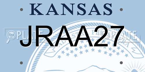 JRAA27 Kansas License Plate