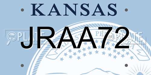 JRAA72 Kansas License Plate