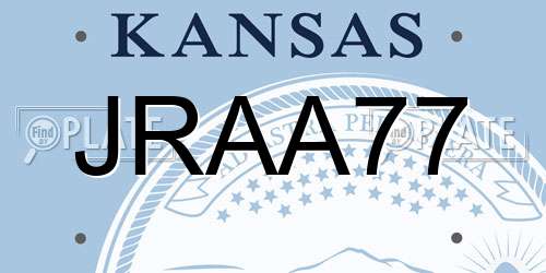 JRAA77 Kansas License Plate