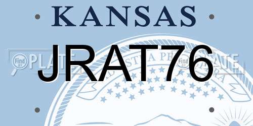 JRAT76 Kansas License Plate