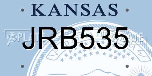 JRB535 Kansas License Plate