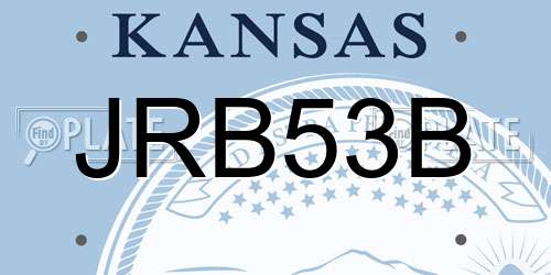 JRB53B Kansas License Plate