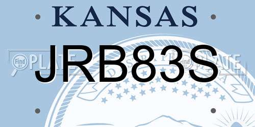 JRB83S Kansas License Plate