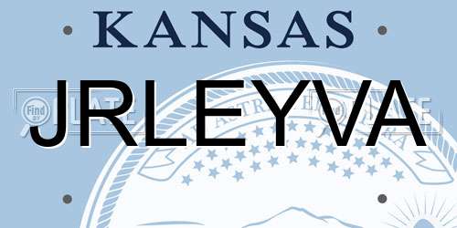JRLEYVA Kansas License Plate