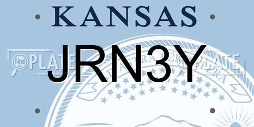 JRN3Y Kansas License Plate