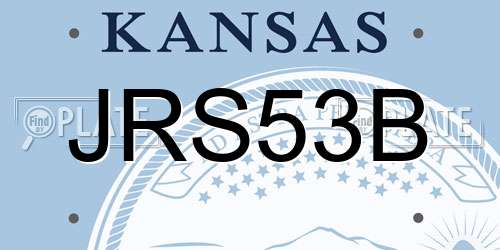 JRS53B Kansas License Plate