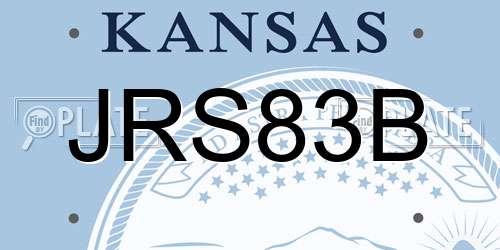 JRS83B Kansas License Plate