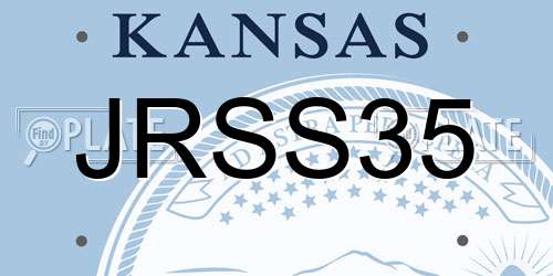 JRSS35 Kansas License Plate