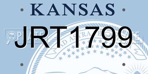 JRT1799 Kansas License Plate