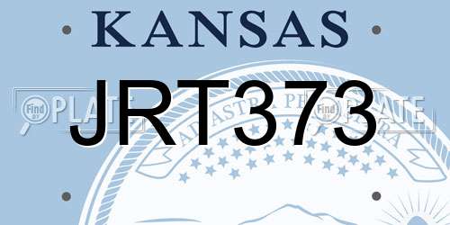 JRT373 Kansas License Plate