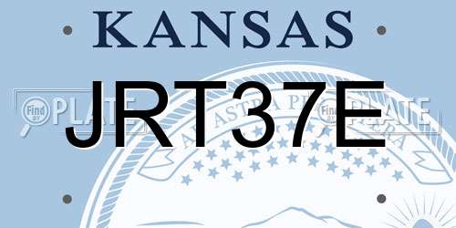 JRT37E Kansas License Plate