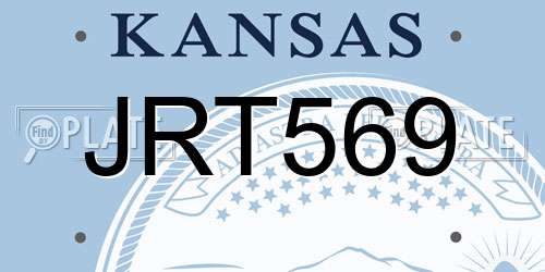 JRT569 Kansas License Plate