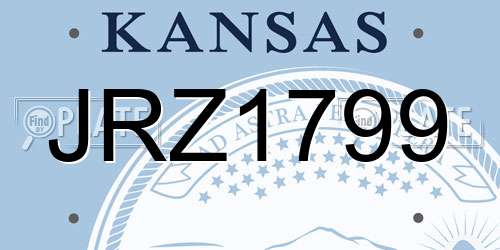 JRZ1799 Kansas License Plate