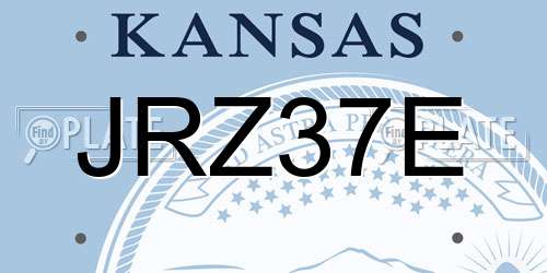 JRZ37E Kansas License Plate