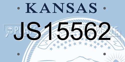JS15562 Kansas License Plate