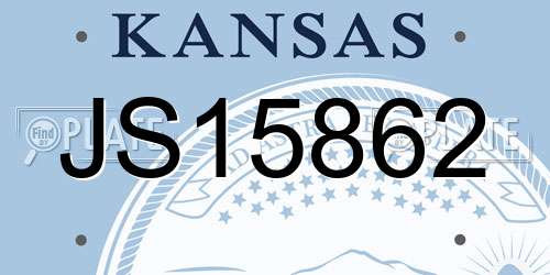 JS15862 Kansas License Plate