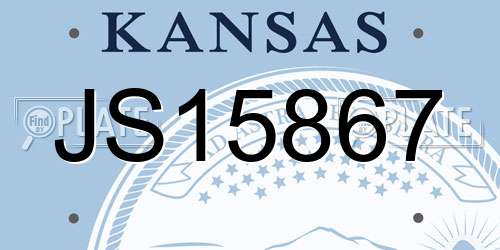 JS15867 Kansas License Plate