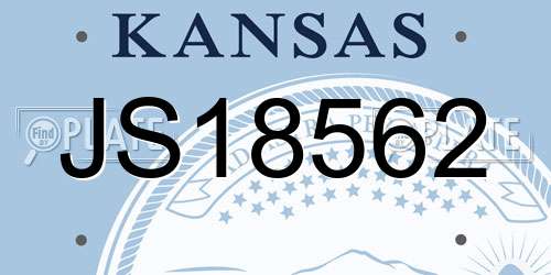 JS18562 Kansas License Plate